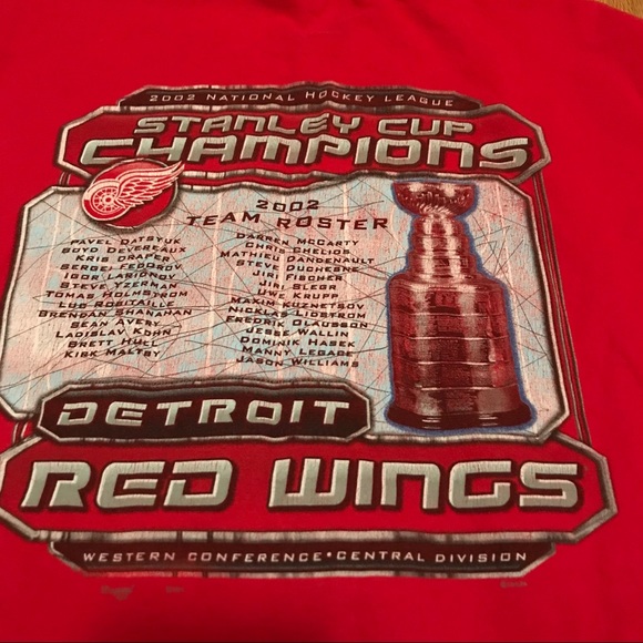 SOLD ❌ Vintage 2002 Detroit Red Wings T-shirts - Picture 3 of 8
